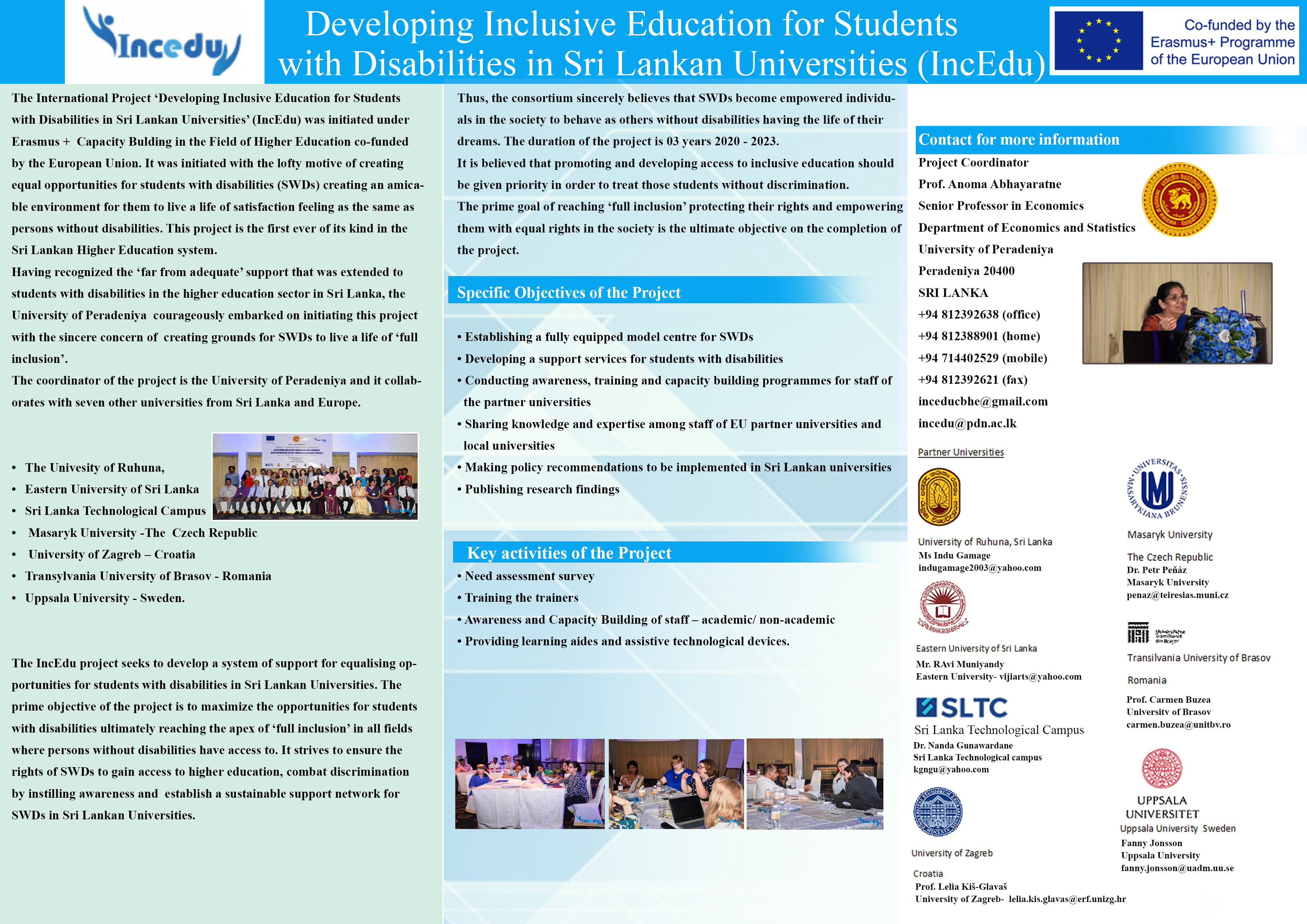 Developing Inclusive Education for students with disabilities in Sri Lankan Universities (IncEdu)
